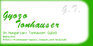 gyozo tonhauser business card